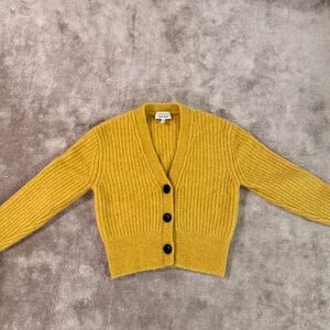 BRAND NEW & Other Stories mustard yellow cropped cardigan | Size S